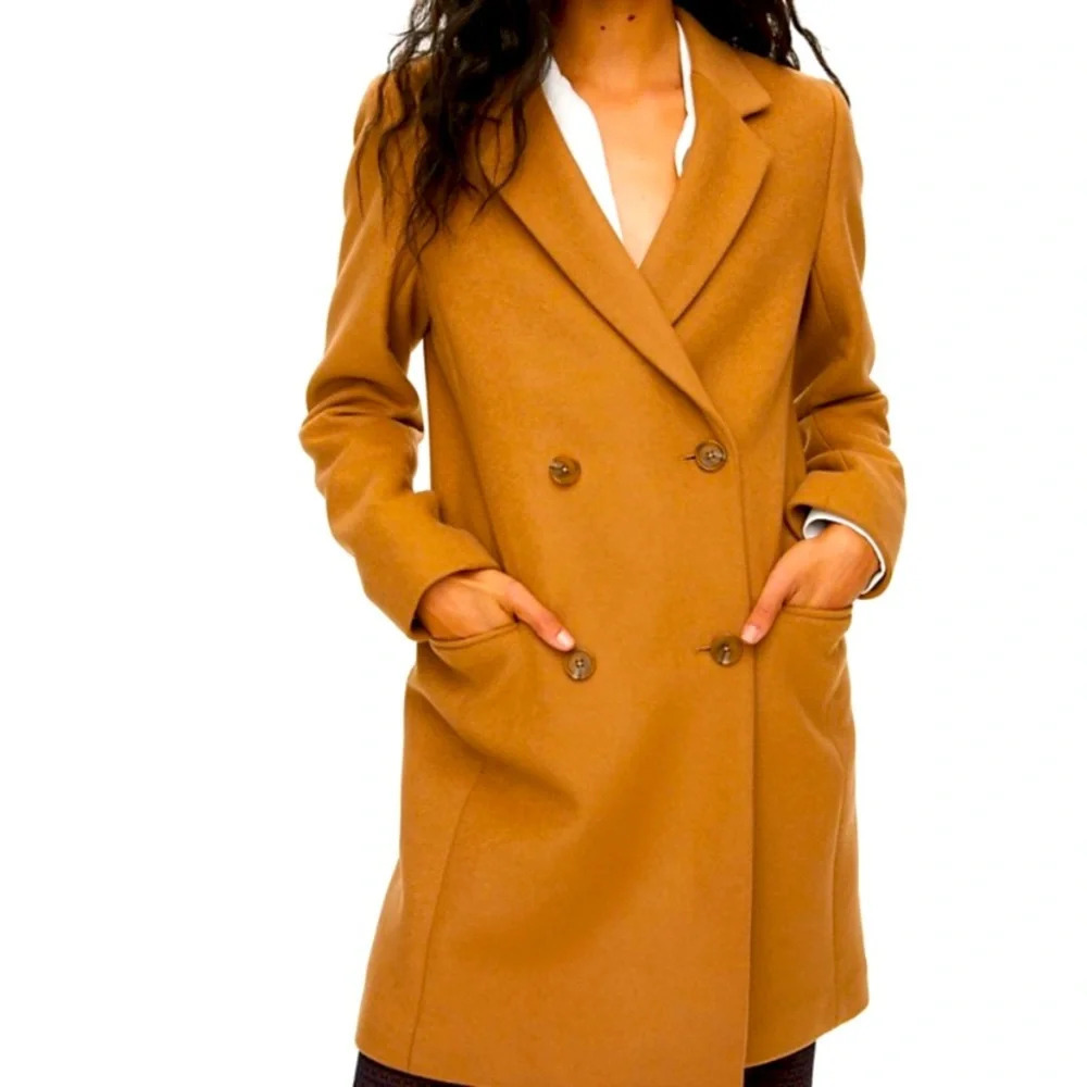 Woman elegant Double Breasted Over Coat size XL